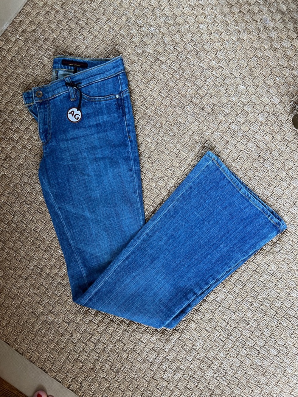 Ag Adriano Goldschmied Women's Blue Wide Leg Jeans